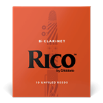 Clarinet Reeds Rico #2.5 Box of 10 - Advanced Beginner Strength