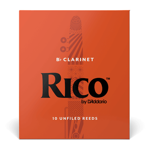 Clarinet Reeds Rico #2.5 Box of 10 - Advanced Beginner Strength